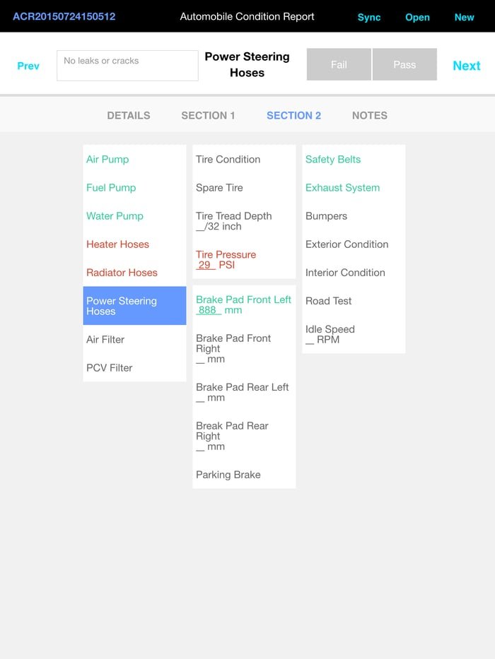 Estel Tech Anywhere Mobile Optimized Forms: Car Inspection Example