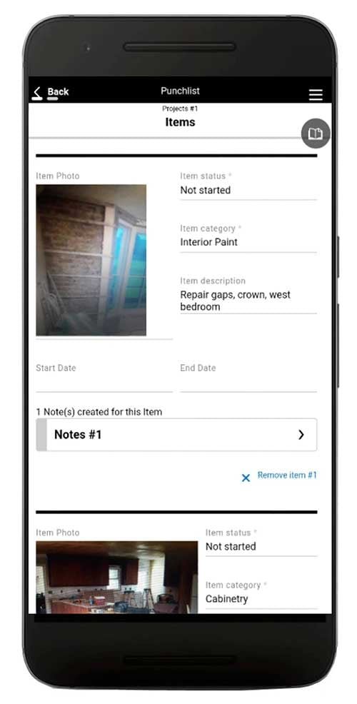 Get access to the Construction Punch List App with a free trial of Estel Tech Transform