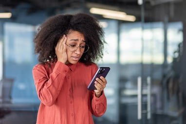 frustrated mobile user