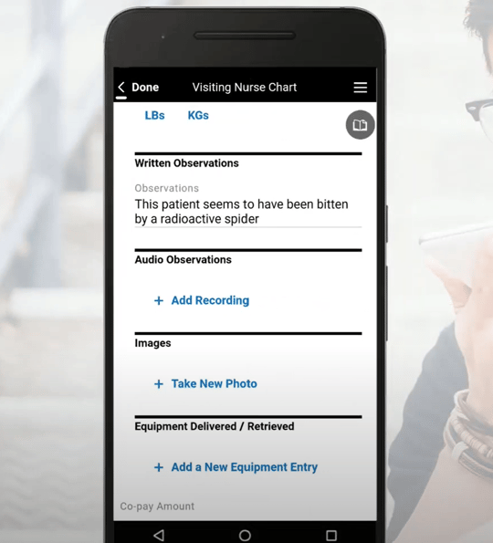 Estel Tech Transform Visiting Nurses interface
