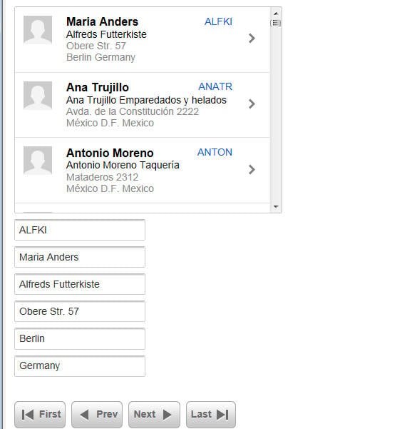 Build a mobile application with customer data