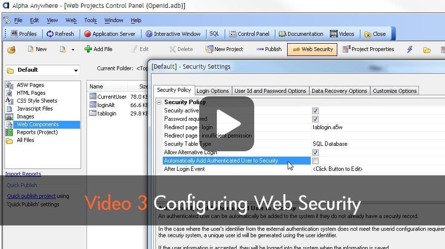 Watch Video Part 3 - Application Security Framework