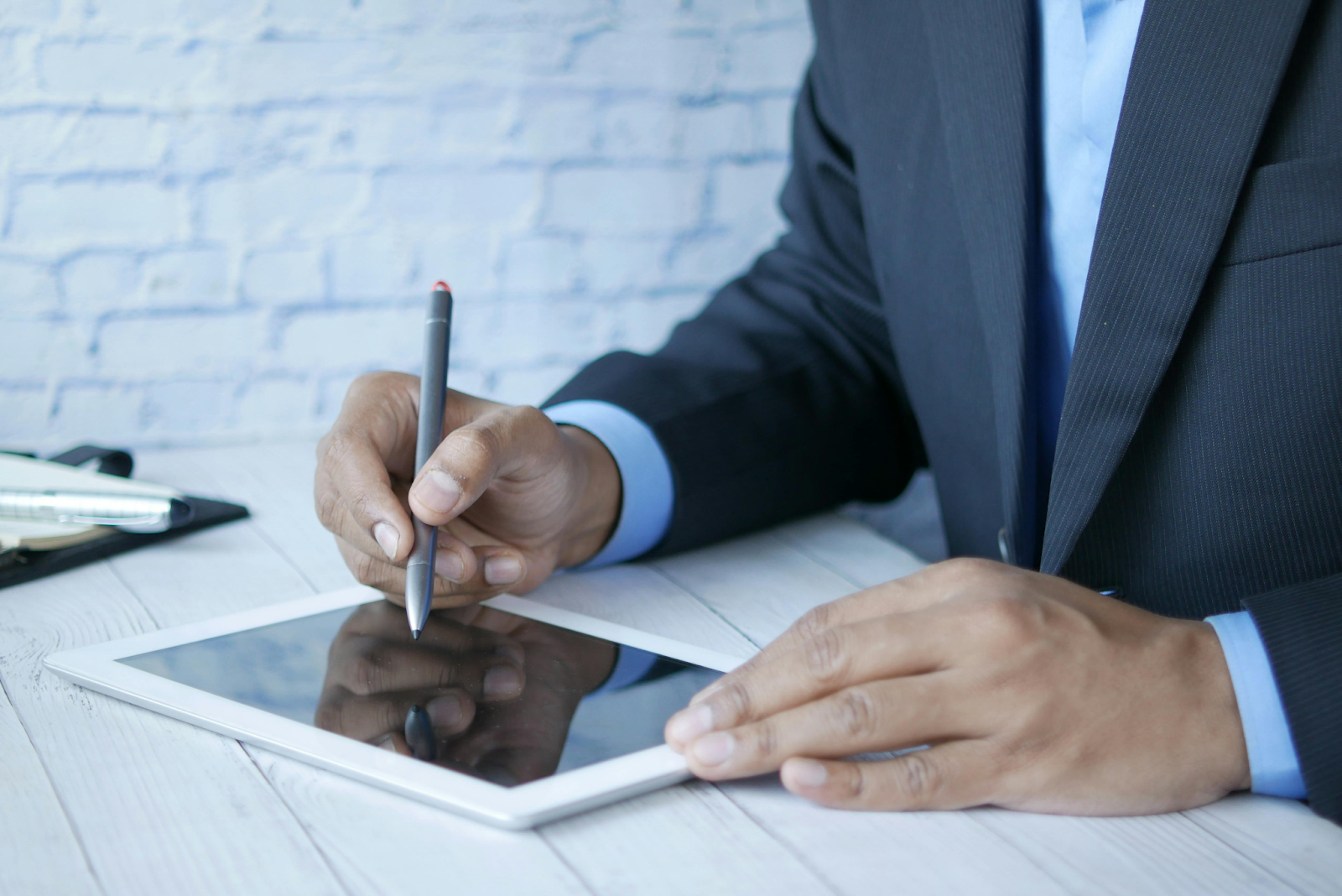 A person signing a digital signature